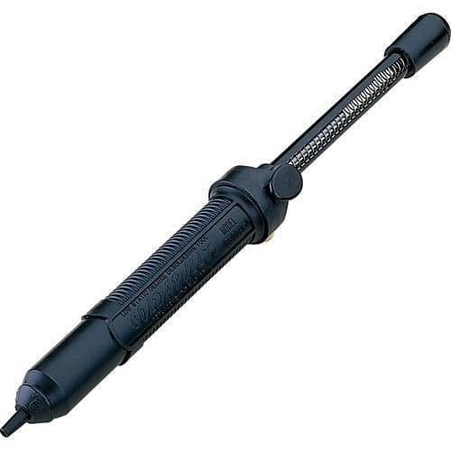 Desoldering Vaccum Pump Solder Sucker - a black handheld tool with a cylindrical body, a plunger button, and a nozzle at the tip.