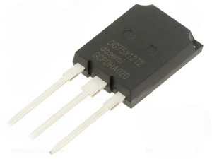 DG75X12T2 75amp 1200volt Dosemi | High-power IGBT Module | Digilog.pk - a black three-pin electronic component with the model number and brand name printed on its top surface.