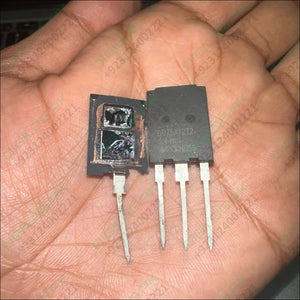 DG75X12T2 75amp 1200volt Dosemi | High-power IGBT Module | Digilog.pk - shown as a pair, with one unit intact and the other decapsulated to reveal the internal silicon die components.