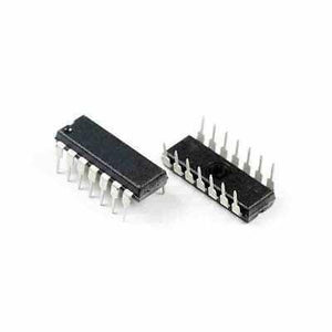 Differential Comparator IC LM2901N - shown as two black, rectangular integrated circuit chips with dual rows of metal pins, isolated on a white background.