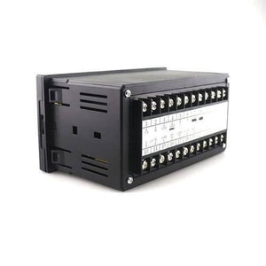 Digital Automatic Thermostat Controller Xm 18 Temperature Humidity Controlling Machine For Small Eggs Incubator - rear view showing a black rectangular housing with screw terminals and a printed wiring diagram label.