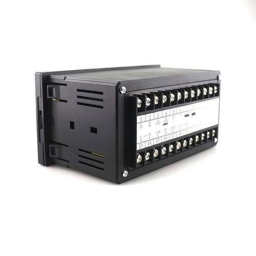 Digital Automatic Thermostat Controller Xm 18 Temperature Humidity Controlling Machine For Small Eggs Incubator - rear view showing a black rectangular housing with screw terminals and a printed wiring diagram label.