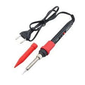 Digital Electric Soldering Iron 60W - shown with a black and red handle, a power cord with a two-pin plug, and a separate red protective cap.