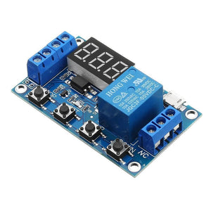 Digital LED Display Programmable Circuit Egg Incubator Timer Relay Module Controller WS16 - a blue circuit board with a 3-digit display and relay.