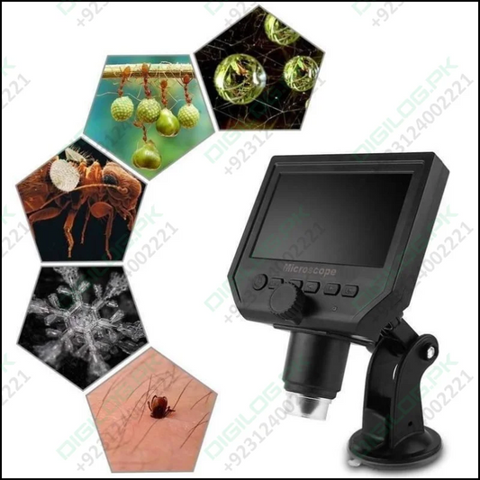 Digital Microscope 4.3in Hd Led 3.6mp 1 - 600x Continuous