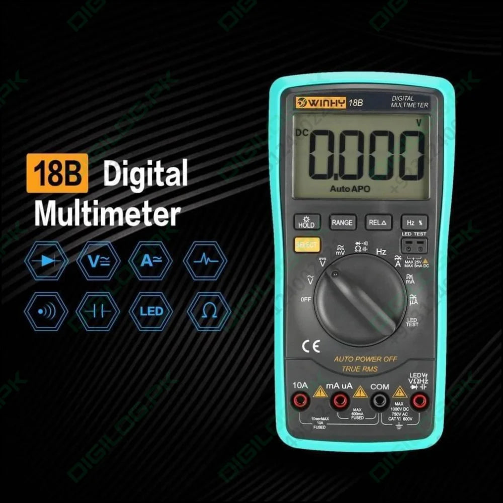 Digital Multimeter 18b True Tester Rms Ac Dc Volt Amp Ohm