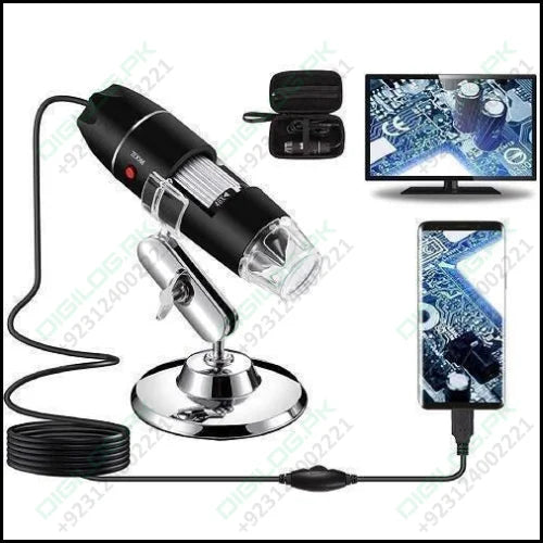 Digital Usb 8 Leds 500x Magnifier Microscope