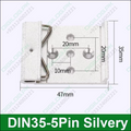 On Demand DIN 35 5 Pin Silvery mounting bracket for DIN rail applications