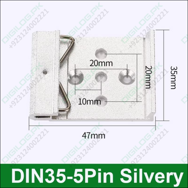 On Demand DIN 35 5 Pin Silvery mounting bracket for DIN rail applications