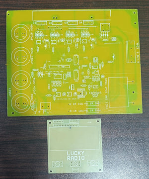 Discontinued Local 4 IGBT Solar Inverter PCB Board - a large green main circuit board and a smaller rectangular board marked Lucky Radio.