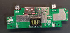 Power Bank Charging Module Board – CSZR-2107A-5356 (4.35V) ( stock LOT ) - a green circuit board with a USB port, two LEDs, and a digital display showing "188 PD %".