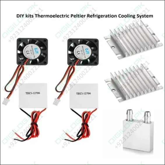 Diy Kits Thermoelectric Peltier Refrigeration Cooling System Water Cooling + Fan + 2pcs Tec1-12706 Coolers