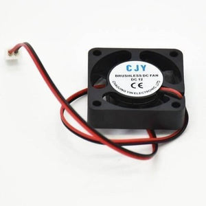 DIY Kits Thermoelectric Peltier Refrigeration Cooling System Water Cooling+ Fan+ 2pcs TEC1-12706 Coolers - a small square black brushless DC fan with a red and black power cable and connector.