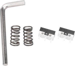 DIY Spot Welder Machine Welding 18650 Battery Handheld Spot Welding Pen Automatic Trigger Built-in Switch Blue - accessories including an L-shaped hex key, two metal coil springs, and two small rectangular microswitches with metal pins.