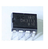 DK3113 High Performance Switch Mode Power Controller IC - a black, rectangular 8-pin integrated circuit chip with white text printed on its top surface.
