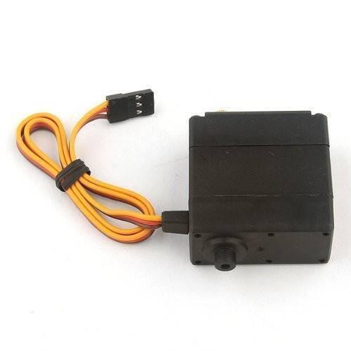 Doman Rc Metal Gear DM-RS151M 360degree Robot Servo 15kg Digital Servo - a black rectangular motor with a three-pin connector and attached wire.