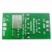 Dual Output DC +-5V 6V 9V 10V 12V 15V 24V Power Supply DC Boost-buck Converter Module - a green rectangular circuit board with a central silver contact pattern and labeled input and output terminals.