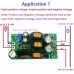 Dual Output DC +-5V 6V 9V 10V 12V 15V 24V Power Supply DC Boost-buck Converter Module - shown in a wiring diagram with input and output connection labels, featuring a green circuit board with capacitors and coils.
