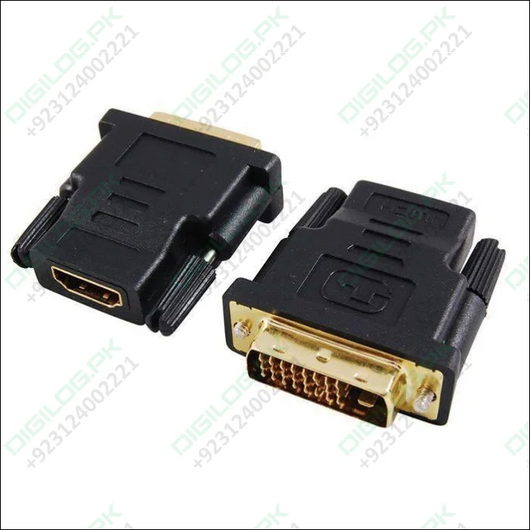 Dvi To Hdmi Converter Dvi-i Male Female Video Plug Adapter