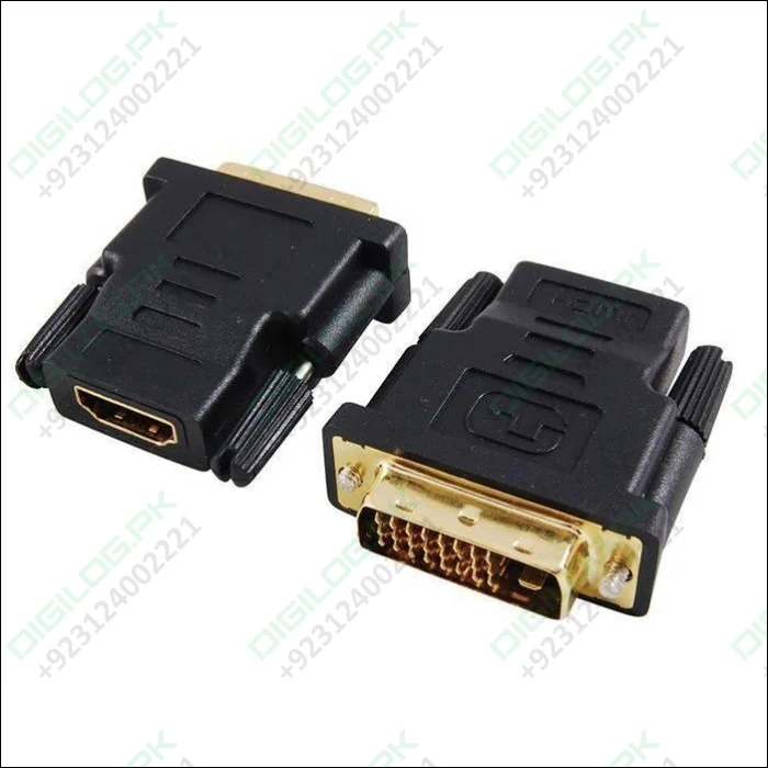 Dvi To Hdmi Converter Dvi-i Male Female Video Plug Adapter