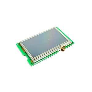 Dwin 4.3 Inch HMI TFT Touch Screen LCD Display DMG48270C043-03WTR - a rectangular screen mounted on a green circuit board with a flexible ribbon cable.