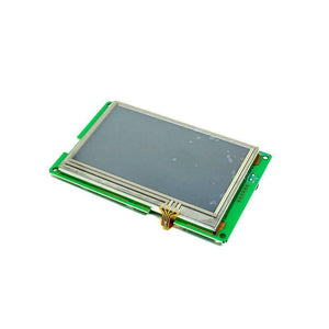 Dwin 4.3 Inch HMI TFT Touch Screen LCD Display DMG48270C043-03WTR - a rectangular screen mounted on a green circuit board with a small ribbon cable.