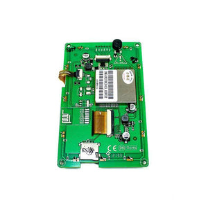 Dwin 4.3 Inch HMI TFT Touch Screen LCD Display DMG48270C043-03WTR - the green rear circuit board with a central ribbon cable, ports, and components.