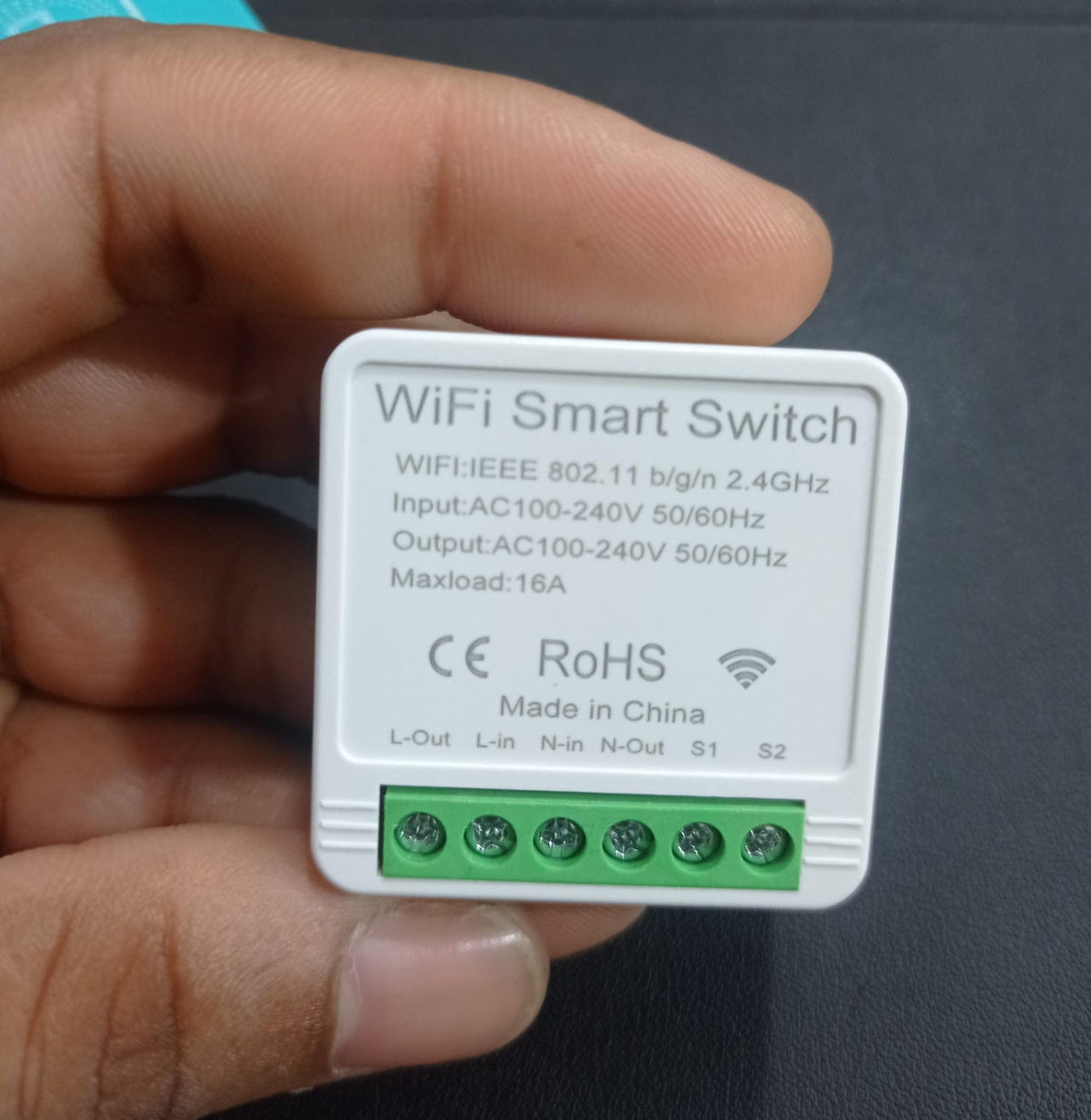 WiFi Smart Switch 16A – 2.4GHz, AC 100–240V