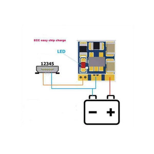 Easy Chip Charge IC Chip Board Module Solve Charging Problem For Mobile Repairing - a micro-USB port, a blue and yellow circuit board, and a battery icon with connections.