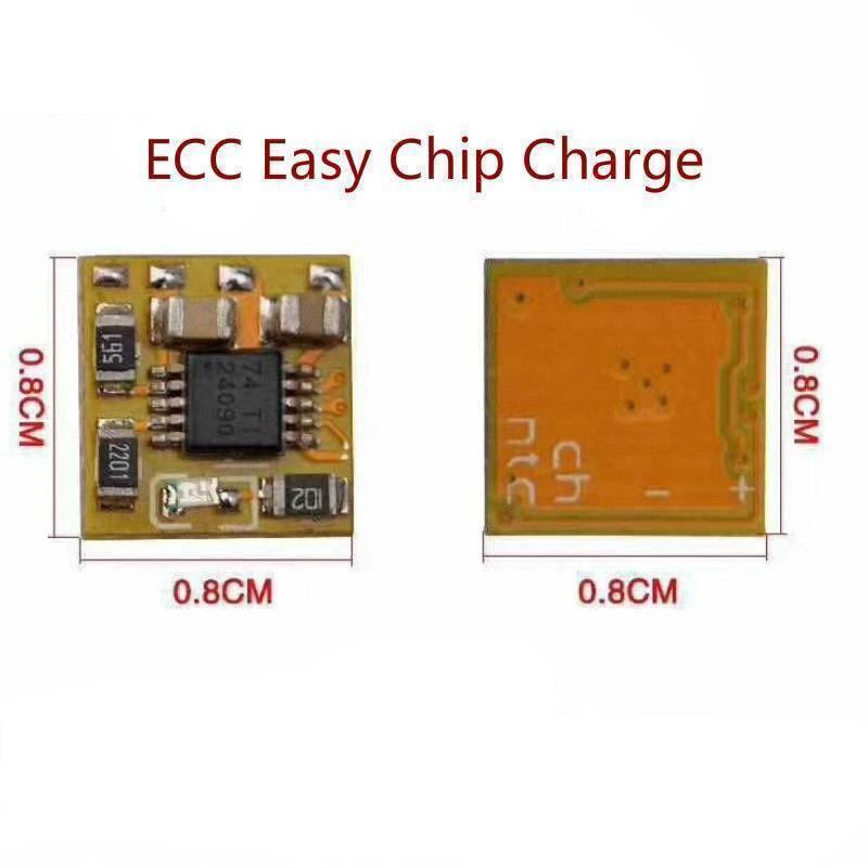 Easy Chip Charge IC Chip Board Module Solve Charging Problem For Mobile Repairing - shown from the front and back, featuring a square orange circuit board with electronic components and 0.8cm dimensions.