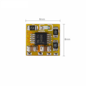 Easy Chip Charge IC Chip Board Module Solve Charging Problem For Mobile Repairing - a square yellow circuit board with an 8-pin integrated circuit and surface-mount components, shown with dimensions.