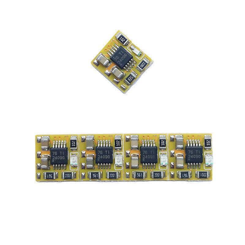 Easy Chip Charge IC Chip Board Module Solve Charging Problem For Mobile Repairing - one single yellow circuit board and a strip of four identical yellow circuit boards with black IC chips.