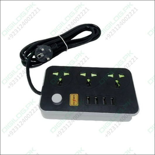 Yue Shun Power Socket Adaptor Charger Stop Kontak 4 Usb 3