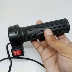 Electric Bike Electric Cycle BLDC Motor Controller And Throttle Handle Accelerator - shown as a black hand-held throttle with a red forward-reverse switch.