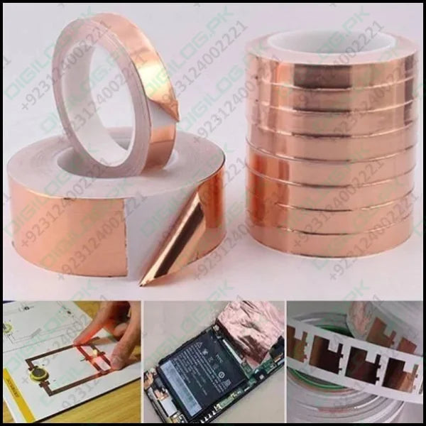 Emi 6mm 30m Copper Foil Conductive Adhesive Tape