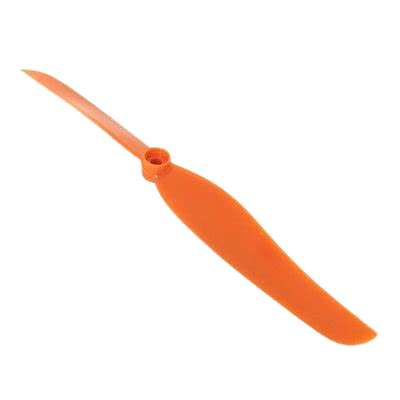 EP8060 Macroporous 200mm Bullet Propeller Propeller DIY Fixed Wing Aircraft Propeller - an orange plastic propeller blade with a central mounting hole, shown against a white background.