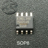 EPROM 25020 Memory Chip Erasable Programmable Read EPROM 25020 SOP8 25020 Tssop8 - a black SOP8 integrated circuit with eight metal pins and the text "ATMEL 348 25020AN S118" printed on its surface.