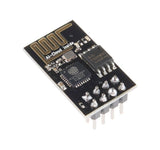 ESP01 ESP 01 ESP8266 WiFi Module - a black rectangular circuit board with an integrated antenna, a central chip, and eight downward-facing connector pins.