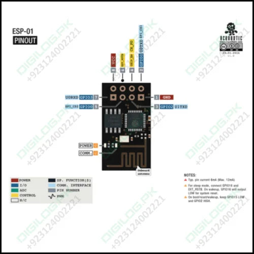 Esp01 Esp 01 Esp8266 Wifi Module