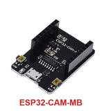 ESP32 Cam Mb Micro USB Programmer CH340G USB To Serial Port Board - a micro USB port, two push buttons labeled IO0 and RST, and female pin headers.