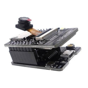 ESP32 Cam Mb WiFi Bluetooth Development Board Micro USB Interface CH340G USB To Serial Port And OV2640 Camera Module - with an OV2640 camera module, showing a black circuit board, a micro USB port, and a ribbon-connected camera lens.
