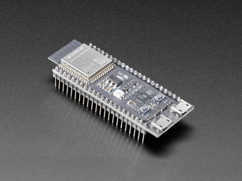ESP32 S3 Wroom 1 Development Board ESP 32 S3 With Cable - a black rectangular circuit board with a metal module, two USB ports, two buttons, and an RGB LED.