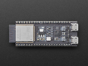 ESP32 S3 Wroom 1 Development Board ESP 32 S3 With Cable - a black rectangular circuit board with an integrated antenna, two USB-C ports, two buttons, and an RGB LED.