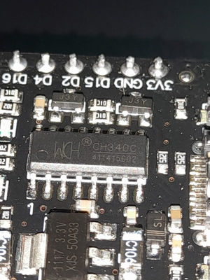 ESP32 WiFi + Bluetooth Module Type-C (30 Pin) (Pre-Soldered) - the CH340C chip, 1117 3.3V regulator, and labeled pin headers on a black PCB.