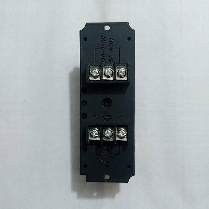 Espa Pressure Controller Circuit - Card - a black rectangular electronic module featuring two rows of three screw terminal connectors and printed text.
