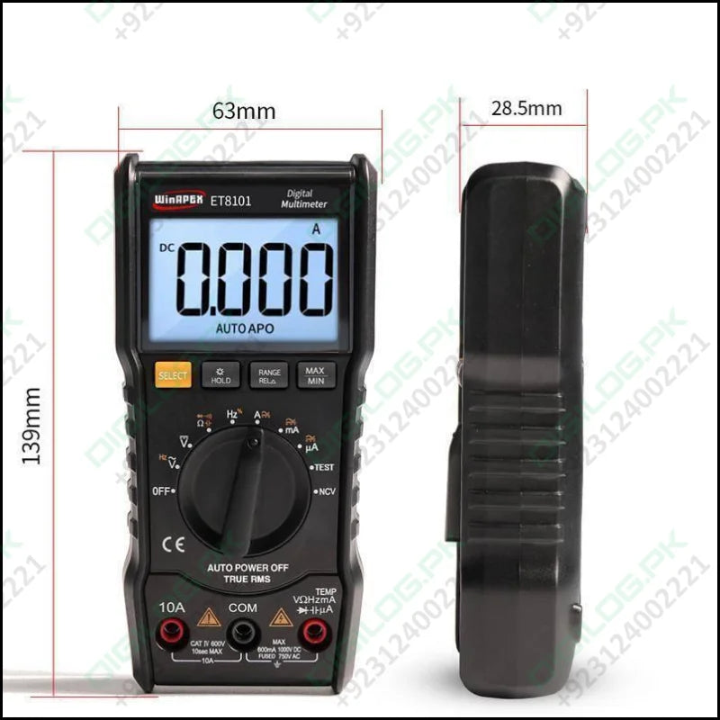 Et8101 True-rms Digital Multimeter Ac/dc Voltage Current