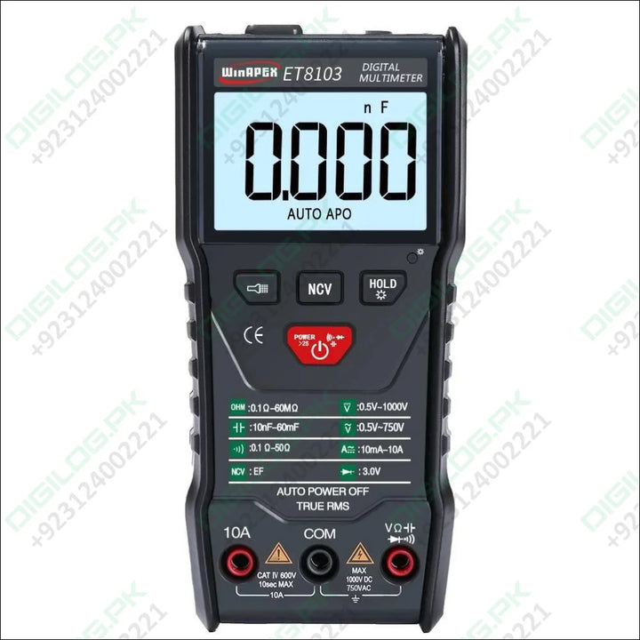 Winapex Et8103 Lcd Auto Measure Digital Multimeter 6000