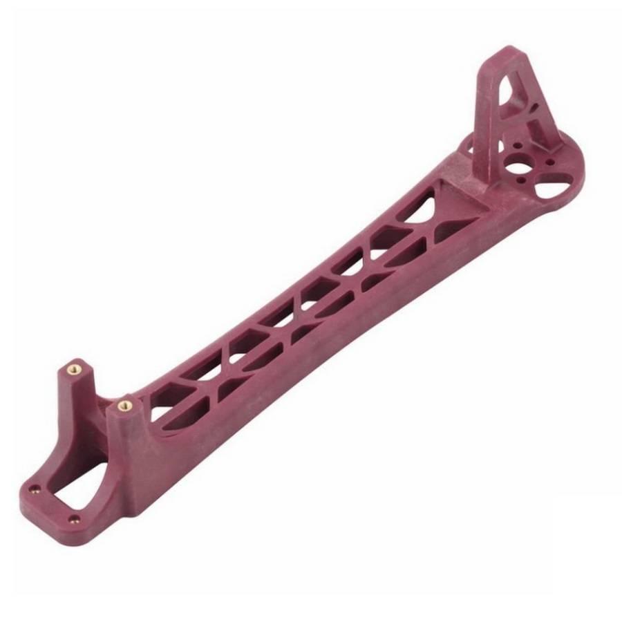 F450 Drone Kit DIY Quadcopter Flying Multicopter Heli Flame Wheel Kit - a single maroon-colored plastic structural frame component with an integrated motor mount and mounting holes.
