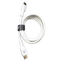Fast C Type to C Type cable - shown as a coiled white charging cable with USB-C connectors at both ends and a small hook-and-loop cable tie.
