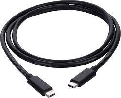 Fast C Type to C Type cable - shown as a coiled black cable with a USB-C connector at each end.